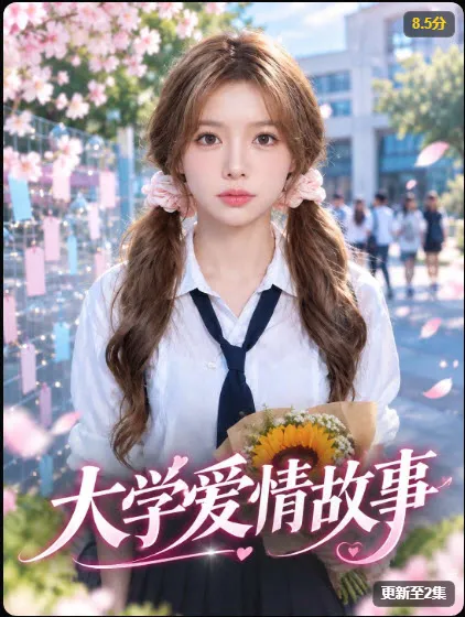 都市剧海报：身穿黄色外卖工装的男子与长发女子在夜色街头对视